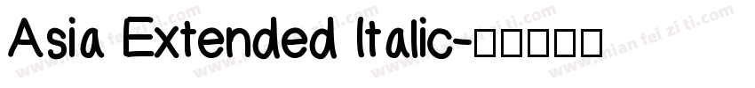 Asia Extended Italic字体转换
